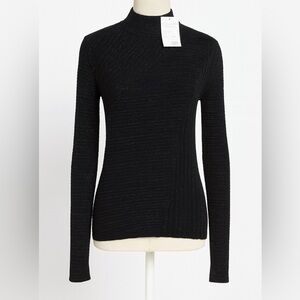 Rag & Bone Black Metallic Mock Neck Sweater NWT $295 — Size L